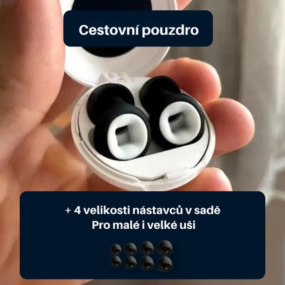 RidersPro© – Sada 1+1 ZDARMA – Motocyklové špunty do uší (−27 dB)